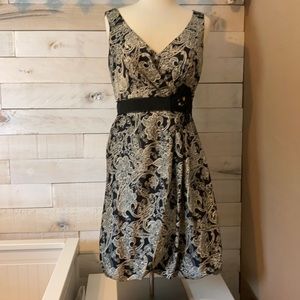 Max & Cleo Black & Cream ballon Party dress